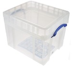 Really Useful Box boîte de rangement 35 l, couvercle XL, transparent