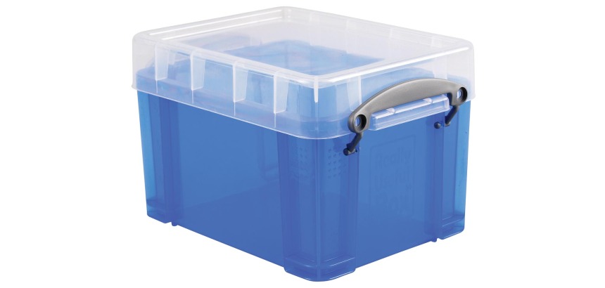 Really Useful Storage Box 3 liters 245x180x160mm transparent blue
