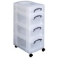 Really Useful Box trolley met 4 opbergdozen