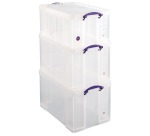 Really Useful Box, pacquet: 2 X 84 liter + 1 X 64 litres transparent
