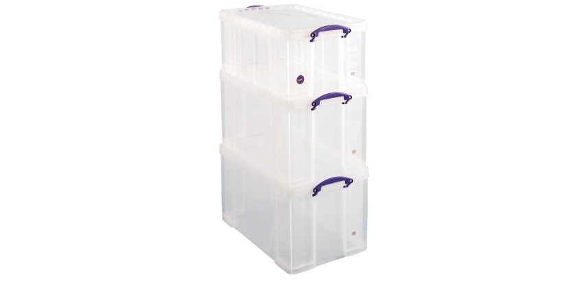 Really Useful Box, pacquet: 2 X 84 liter + 1 X 64 litres transparent