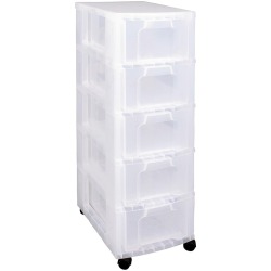 Really Useful Box tiroir 5 x 12 l, transparent