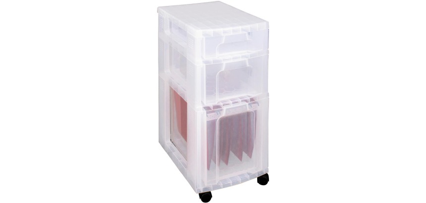 Really Useful Box drawer 7 + 12 + 25 l, transparent