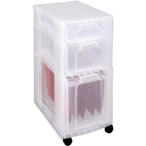 Really Useful Box tiroir 7 + 12 + 25 l, transparent