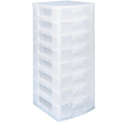 Really Useful Box tiroir 8 x 9,5 l, transparent