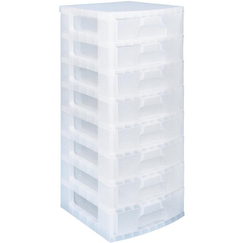 Really Useful Box tiroir 8 x 9,5 l, transparent