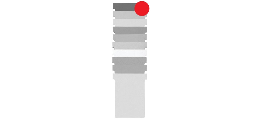 T-kaart  Nobo nr 1.5 36mm rood 100 stuks