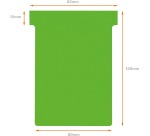 Nobo index cards T size 3, 120 x 92 mm, green