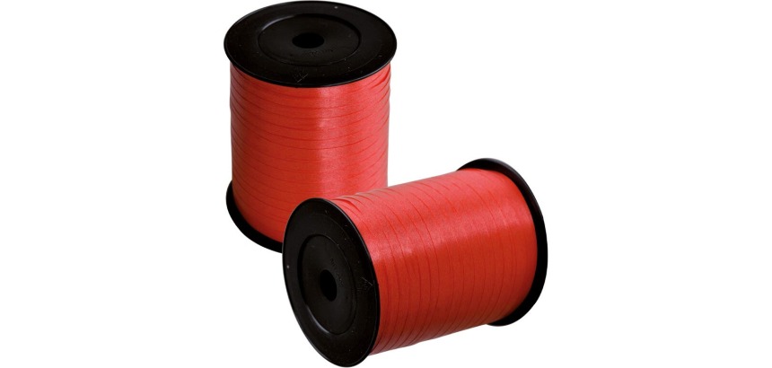 Ruban cadeau, 5 mm x 500 m, rouge