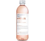 Vitamin Well eau vitaminée rhubarb et strawberry 0,5 L - Carton de 12