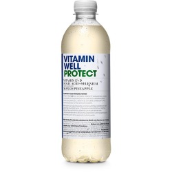 Vitamin Well eau vitaminée Protect (Mango & Ananas), bouteille de 0,5 L, paquet de 12