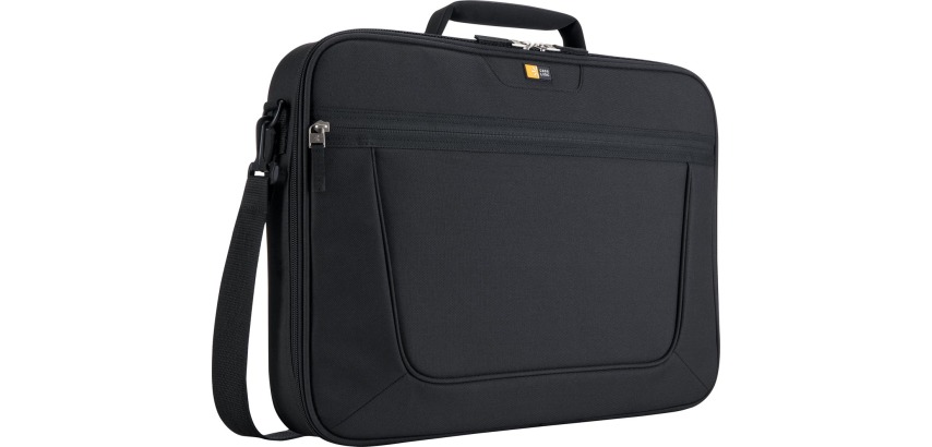 CASE LOGIC Schwarze Clamshell-Tasche für 15,6-Zoll-Laptops.