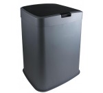 Poubelle 70 l, gris et noir