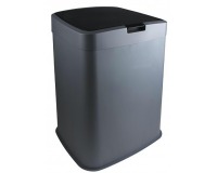 Poubelle 70 l, gris et noir