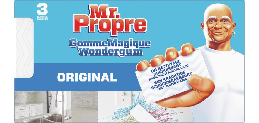 Eponge gomme magique Original Mr Propre - Paquet de 3