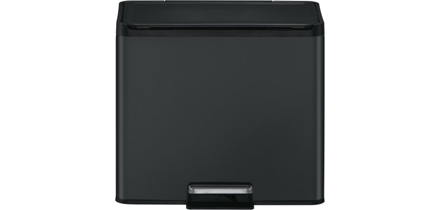 Eko Essential Recycler poubelle à pédale 20 + 9 l, noir