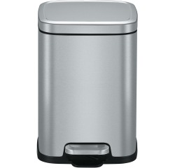Eko Stella poubelle à pédale 6 l, acier inoxydable mat