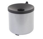 V-part cendrier mural anit-feu 2 l, acier inoxydable, gris et noir