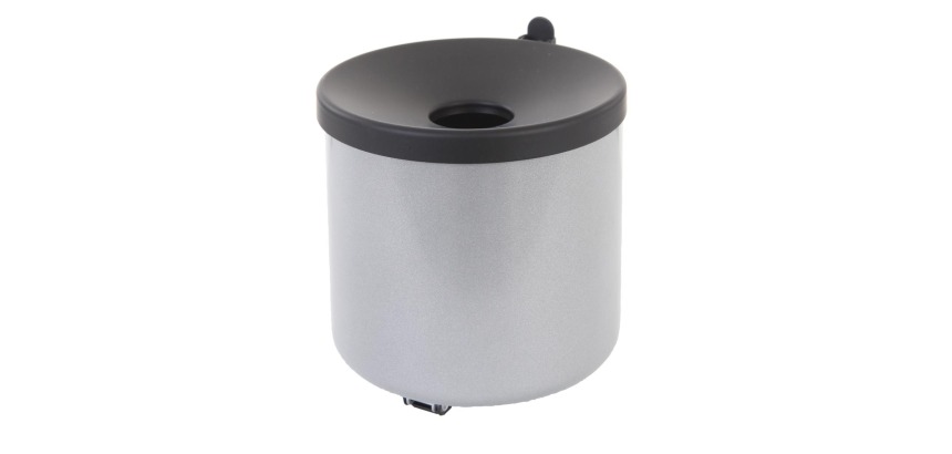 V-part cendrier mural anit-feu 2 l, acier inoxydable, gris et noir