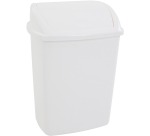 Swing-lid trash can, 26 l, white