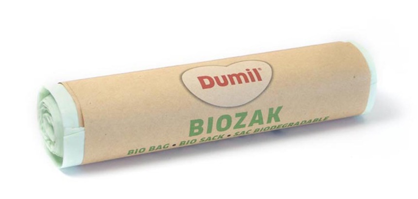 Dumil bio sac poubelle, 16 microns, 60 l, vert, rouleau de 5 pièces