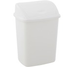 Vuilbak met swingdeksel, 15 l, wit