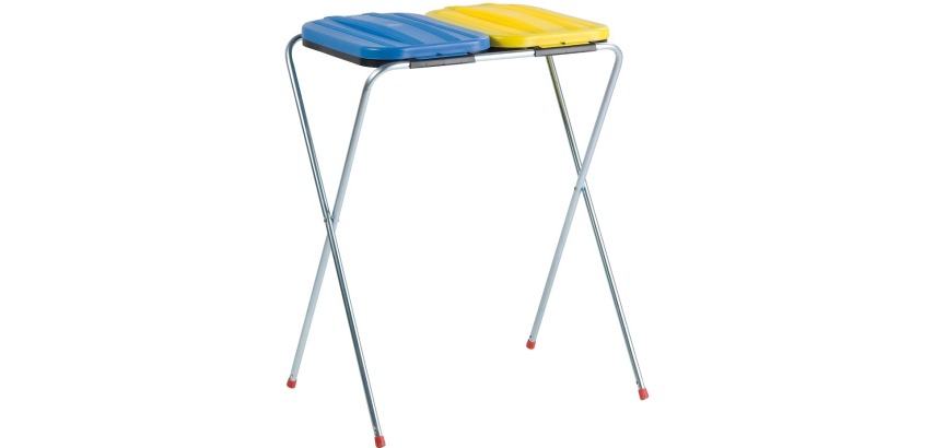 Duo bag holder 2 x 130 l, yellow and blue