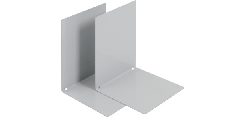 V-Part Buchstütze Metall, 2 Stück, Grau