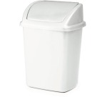 Poubelle avec couvercle swing 4,45 l, blanc