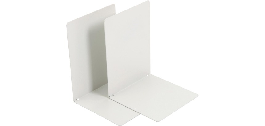 V-Part bloc-livres métal, lot de 2 pièces, gris clair