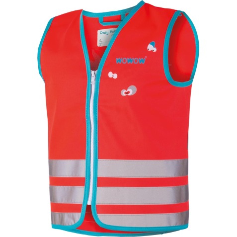Wowow Crazy Monster Jacket gilet de sécurité, rouge, enfant.