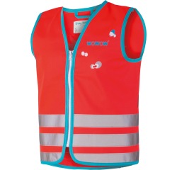 Wowow Crazy Monster Jacket gilet de sécurité, rouge, enfant.