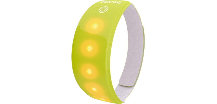 Wowow bande lumière, 5 leds rouge, avec fermeture velcro, avec piles