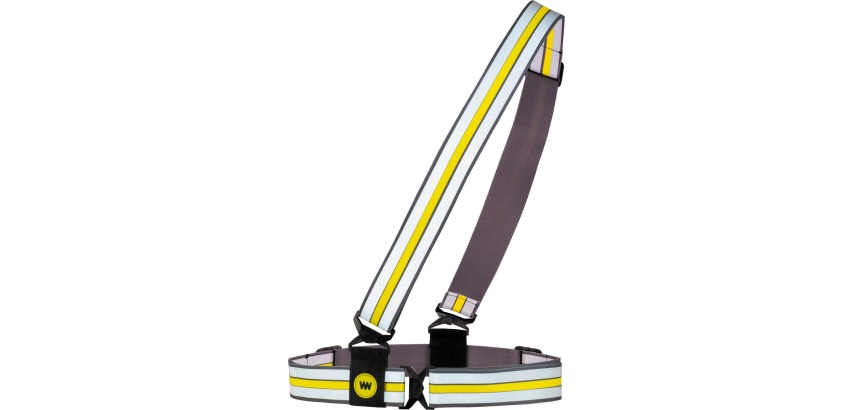 Wowow Cross Wrap safety belt, with reflective strips, adjustable in height and width