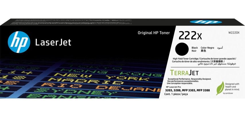 HP toner 222X, 3.200 pagina's, OEM W2220X, zwart