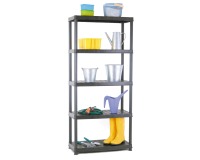 Practo étagère Plasti Rack 081, 185 x 85 x 40 cm, 5 tablettes, noir
