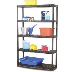 Practo étagère Plasti Rack 120, 185 x 120 x 40 cm, 5 tablettes, noir
