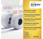 Avery YPLP1226 étiquettes pour étiqueteuse permanent, ft 12 x 26 mm, 15 000 étiquettes, jaune