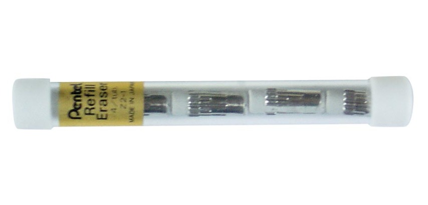 Pentel eraser, for mechanical pencils, pack of 4 pieces