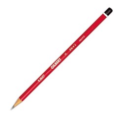 BIC Crayon Gilbert 33, dureté: HB, rond, laqué en rouge