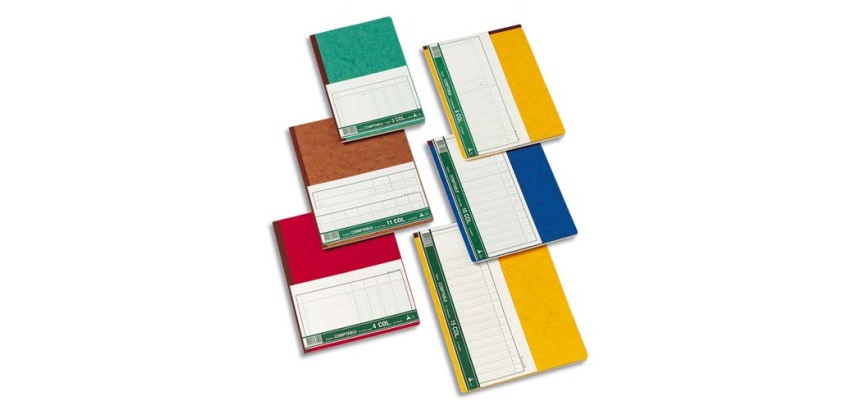 Piqûre 270X375 15 colonnes 80 pages foliotées avec paresseuse - Couleurs assorties