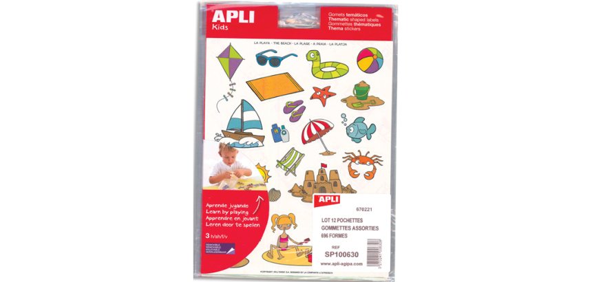 Gommette apli collectivites thematiques assorties 696     unites