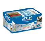 Classpack feutres decor metal giotto multi supports pointe  bloquee 24 unites coloris     assortis metallises