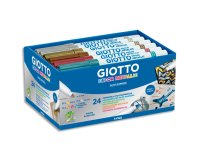 Classpack feutres decor metal giotto multi supports pointe  bloquee 24 unites coloris     assortis metallises