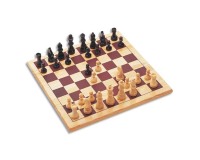 Jeu d'échecs plateau 30x30cm pièces en bois massif 2 joueurs dès 7 ans