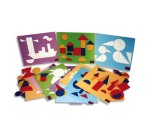 Jeu Logicolor formes géométriques, 9 cartes et + de 100 pièces couleurs et formes assorties