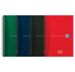 Répertoire téléphonique Oxford office Essentials A5 réglure spécifique 144 pages reliure spirale couverture carte rigide coloris assortis