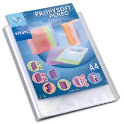 Protège-documents personnalisable 60 vues, 30 pochettes PROPYSOFT incolore