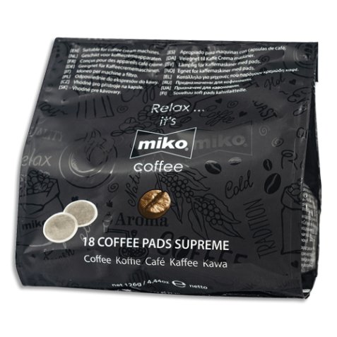Sachet de 18 Dosettes souples de café 7g Pads Suprême expresso extra 100% Arabica
