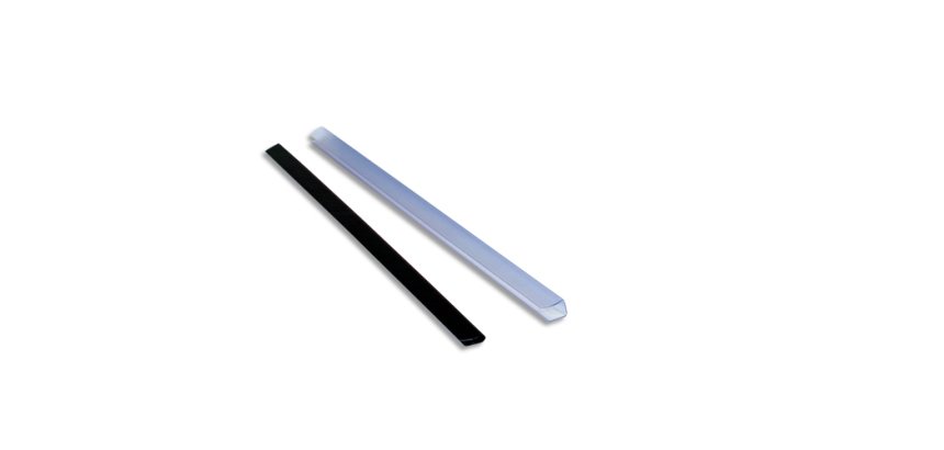 Baguette reliure manuelle Exacompta Serodo® 9 mm cristal - Paquet de 25